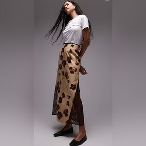 Topshop Floral Maxi Skirt
